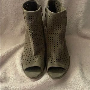 Open toe booties